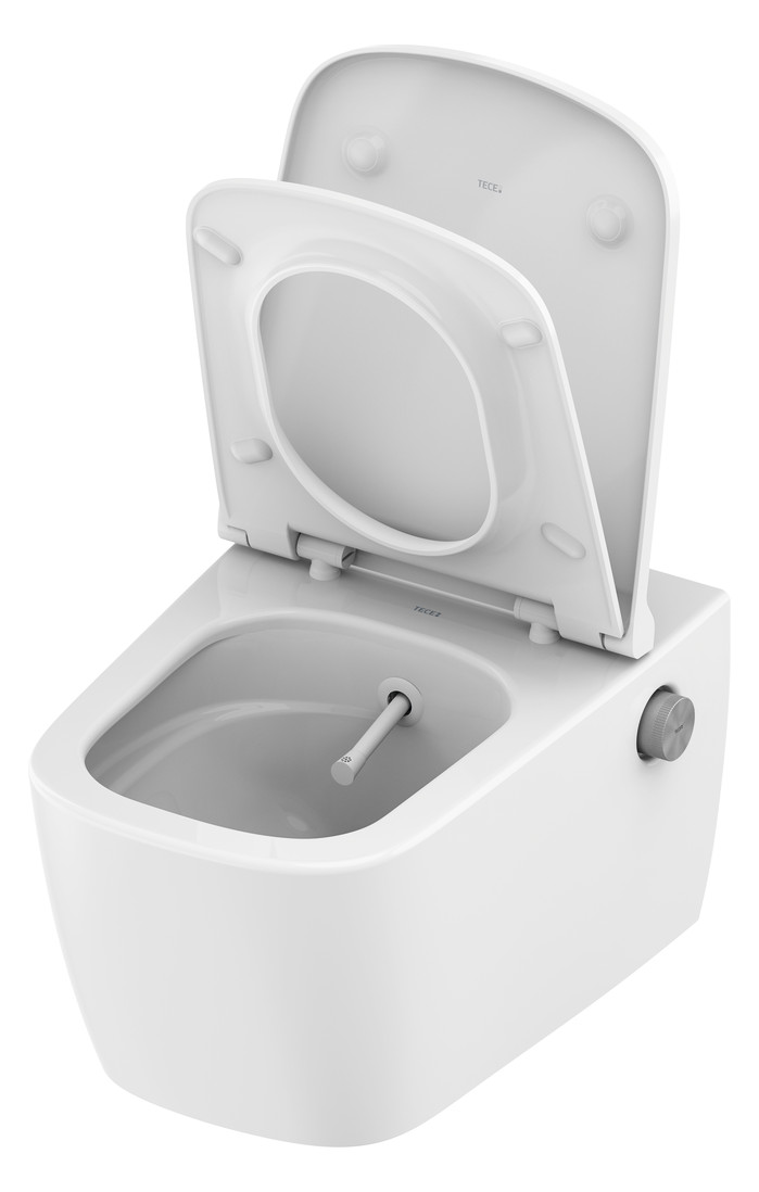 TECEneo Set, Warm-/Kaltwasser und TECEneo/one (Dusch-)WC-Sitz mit Deckel "slim" 9700213